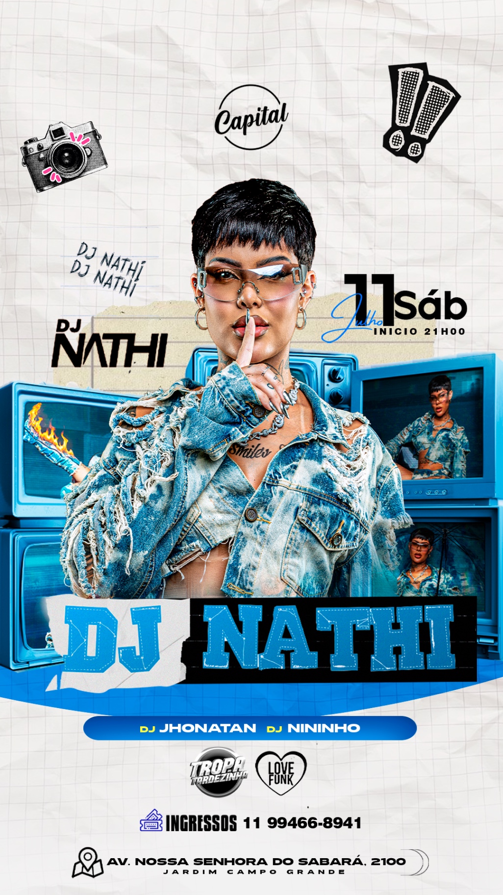 Dj Nathi - Sábado 11 de julho | O Capital